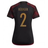 Dres Njemačka Antonio Rudiger #2 Gostujuci za Žensko SP 2022 Kratak Rukav